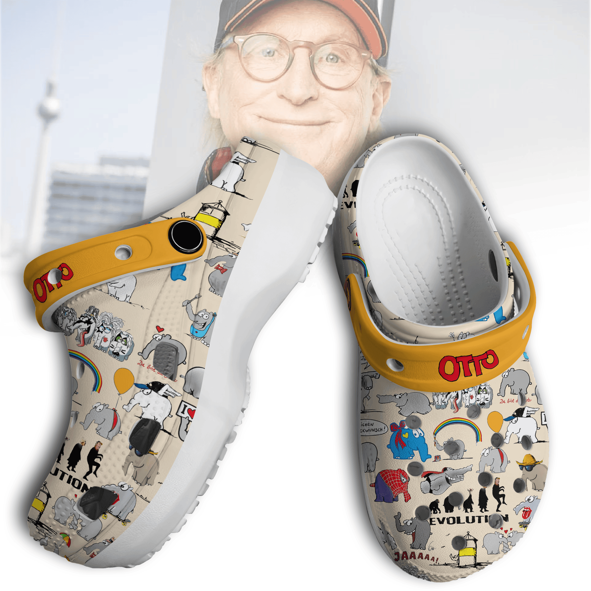 Otto Waalkes Music Crocs Crocband Clogs Shoes Comfortable For Men Women and Kids