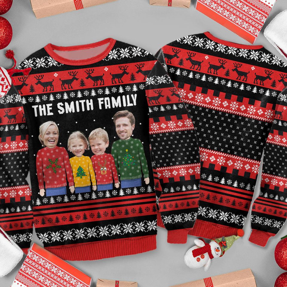 Our Family - Personalized Family Ugly Sweatshirt