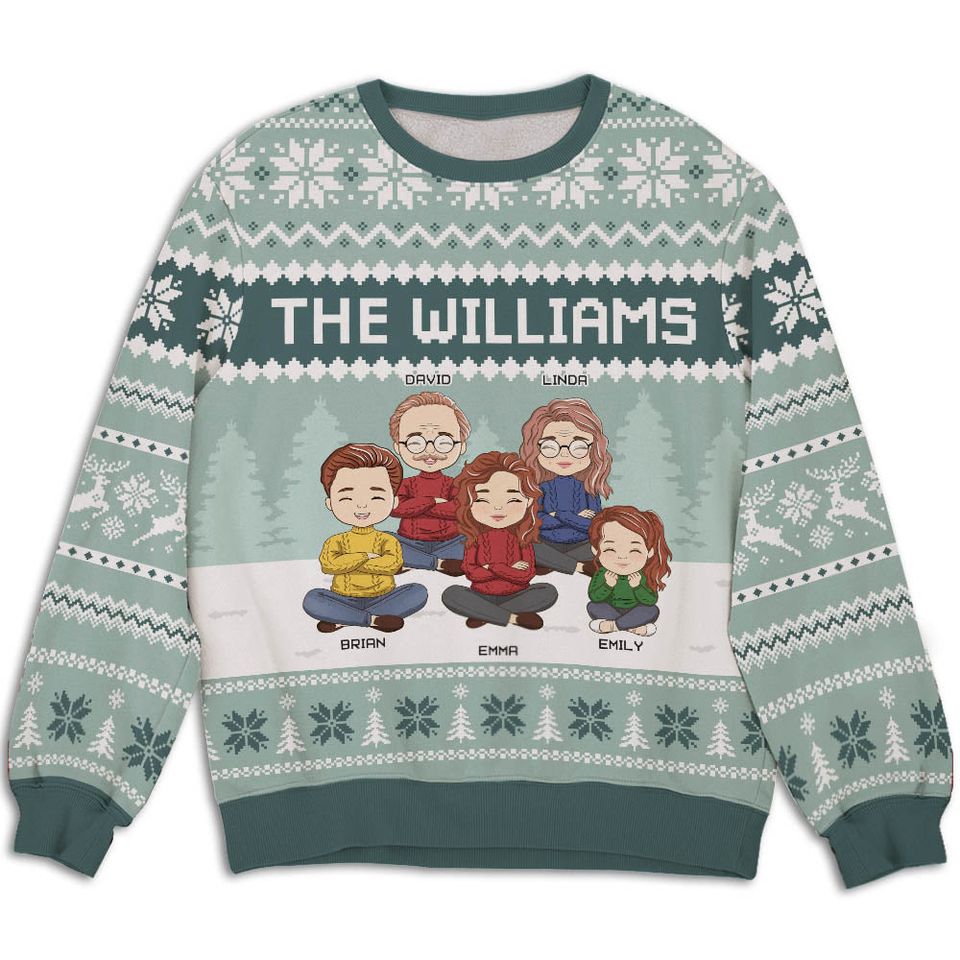 Our Family Sweatshirt - Personalized Custom All-Over-Print Sweatshirt