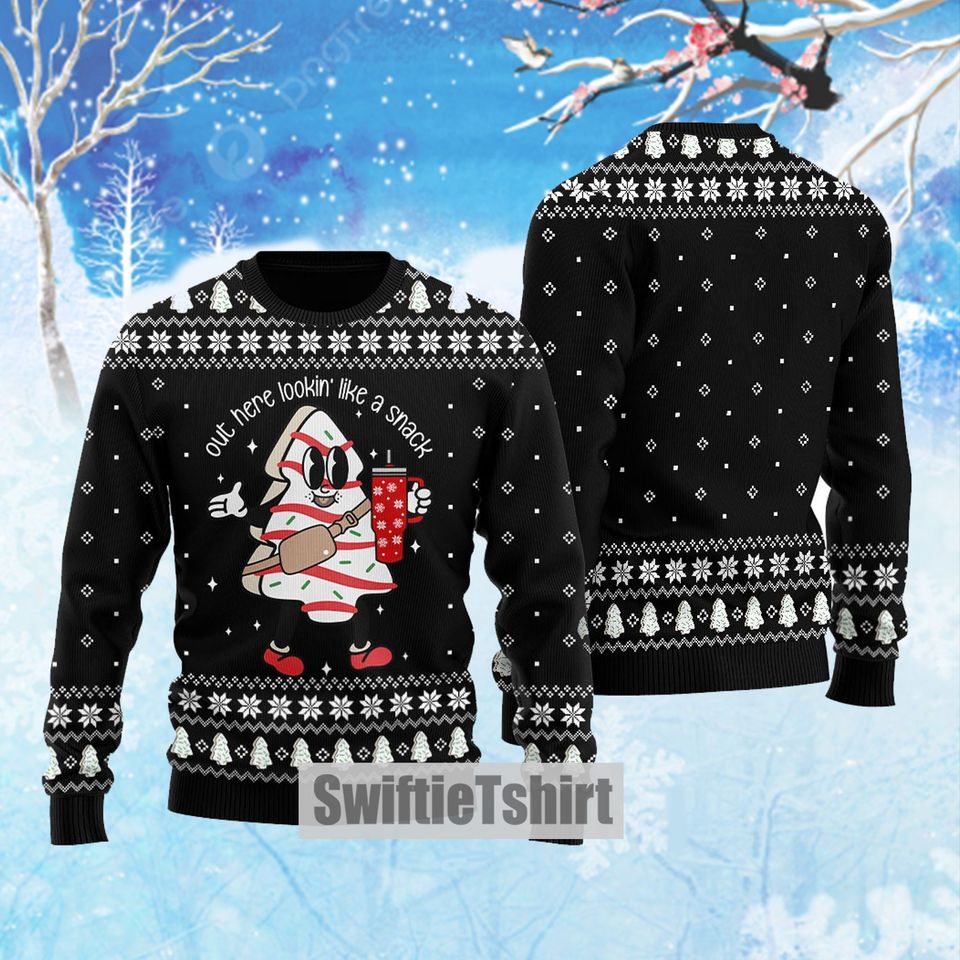 Out Here Lookin Like A Snack ugly christmas sweater
