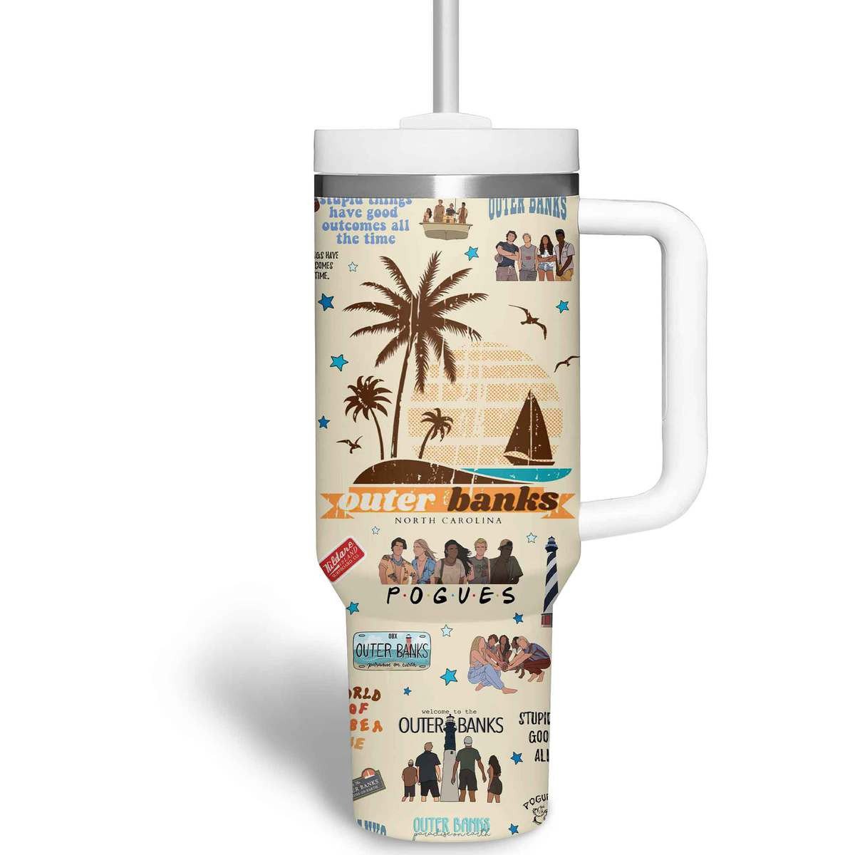 Outer Banks TV Series Custom Stanley Cup 40 oz 30 oz Tumbler With HandleTVC2301513 - Image 4