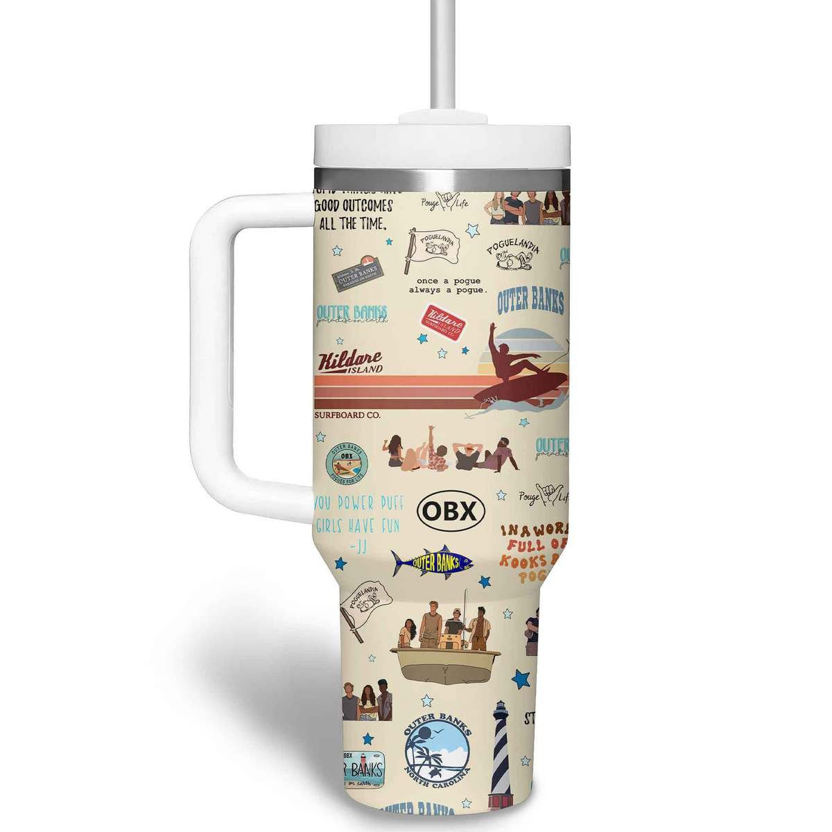 Outer Banks TV Series Custom Stanley Cup 40 oz 30 oz Tumbler With HandleTVC2301513 - Image 3