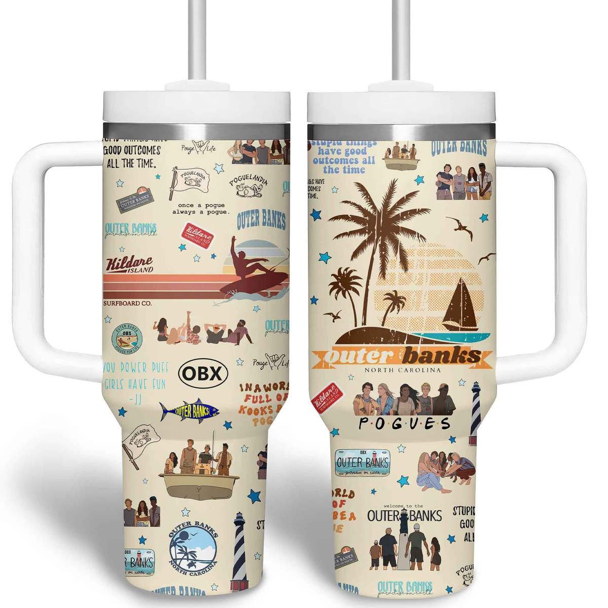 Outer Banks TV Series Custom Stanley Cup 40 oz 30 oz Tumbler With HandleTVC2301513
