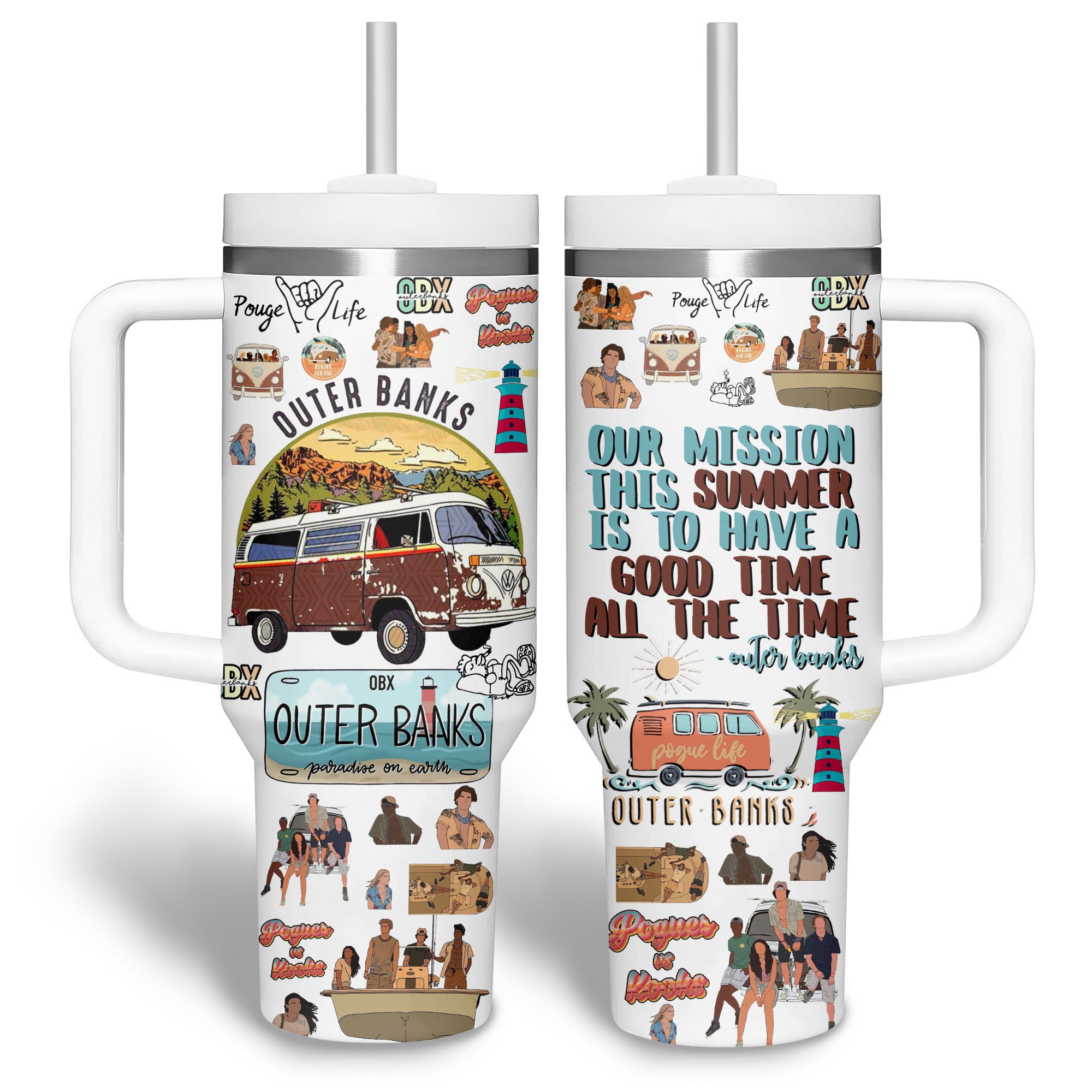 Outer Banks TV Series Custom Stanley Cup 40 oz 30 oz Tumbler With HandleTVC2301516