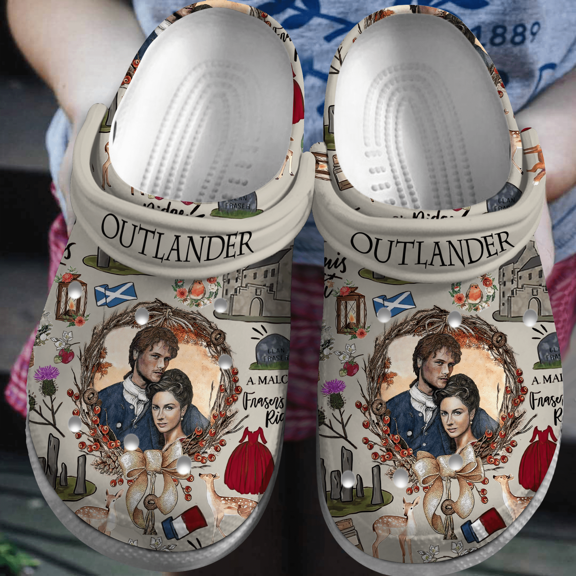 Outlander Christmas TV Series Crocs Crocband Clogs Shoes Comfortable For Men Women and Kids