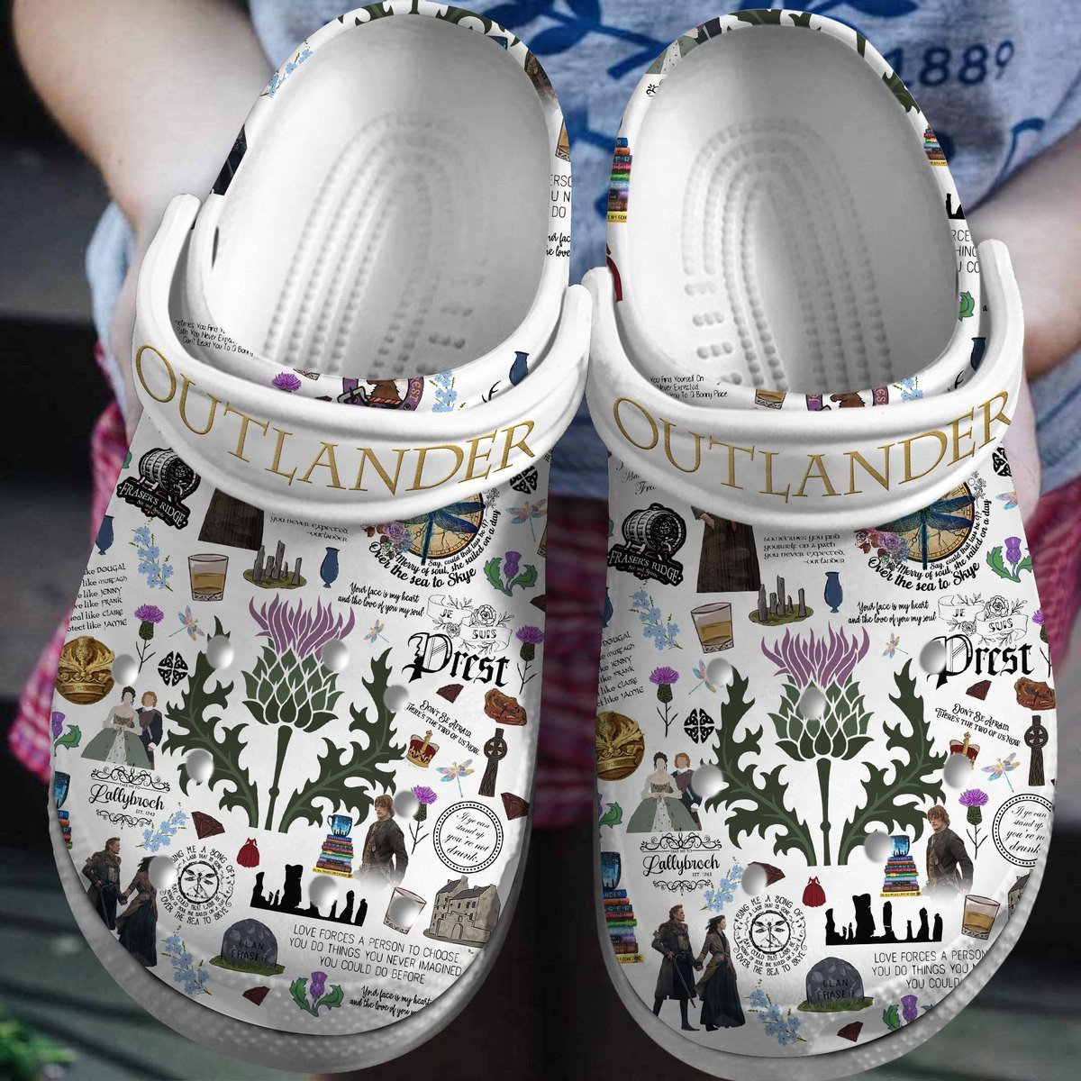 Outlander TV Series Crocs Crocband Clogs Shoes Comfortable For Men Women and Kids
