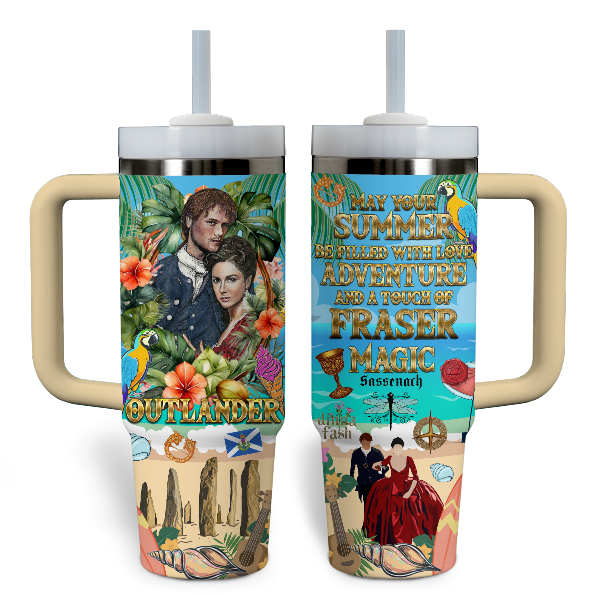 Outlander TV Series Custom Stanley Cup 40 oz 30 oz Tumbler With HandleTVC2301518