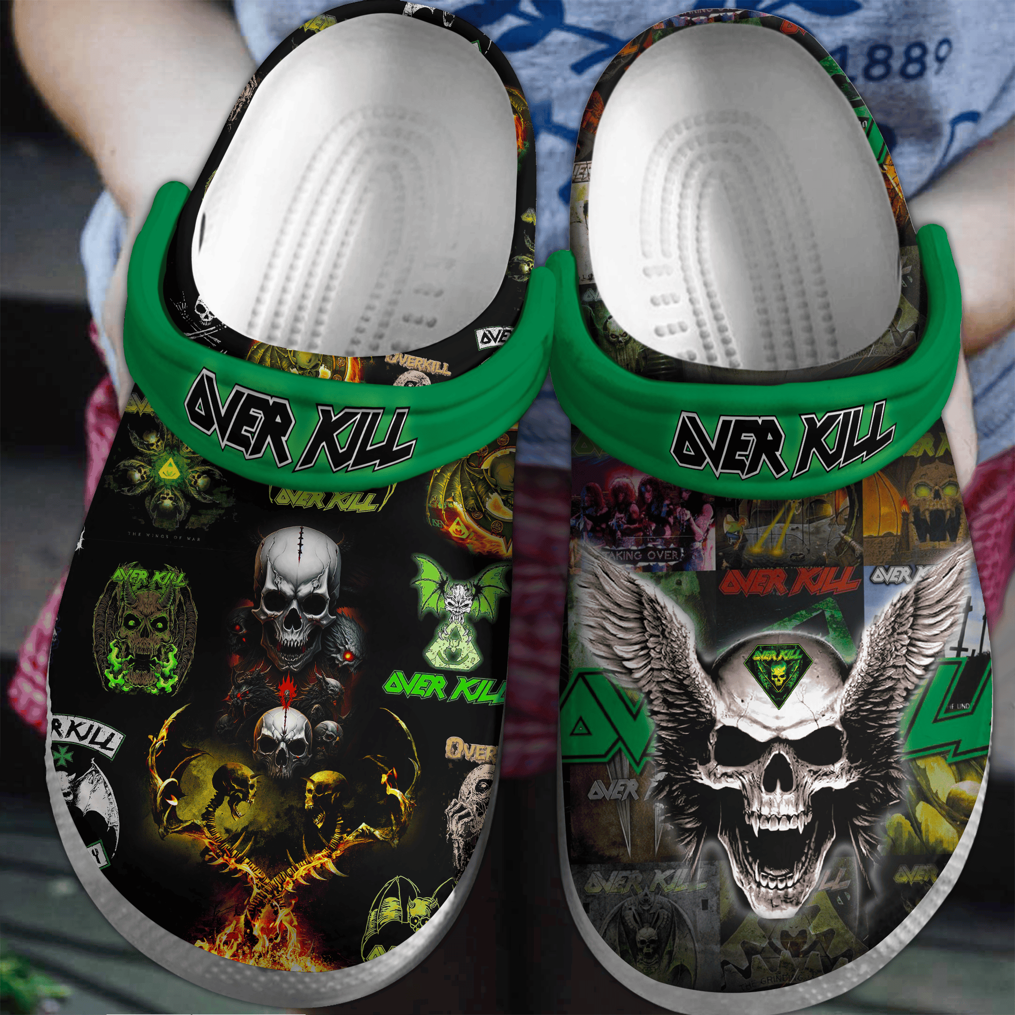 OverKill Band Music Crocs Crocband Clogs Shoes Comfortable For Men Women and Kids