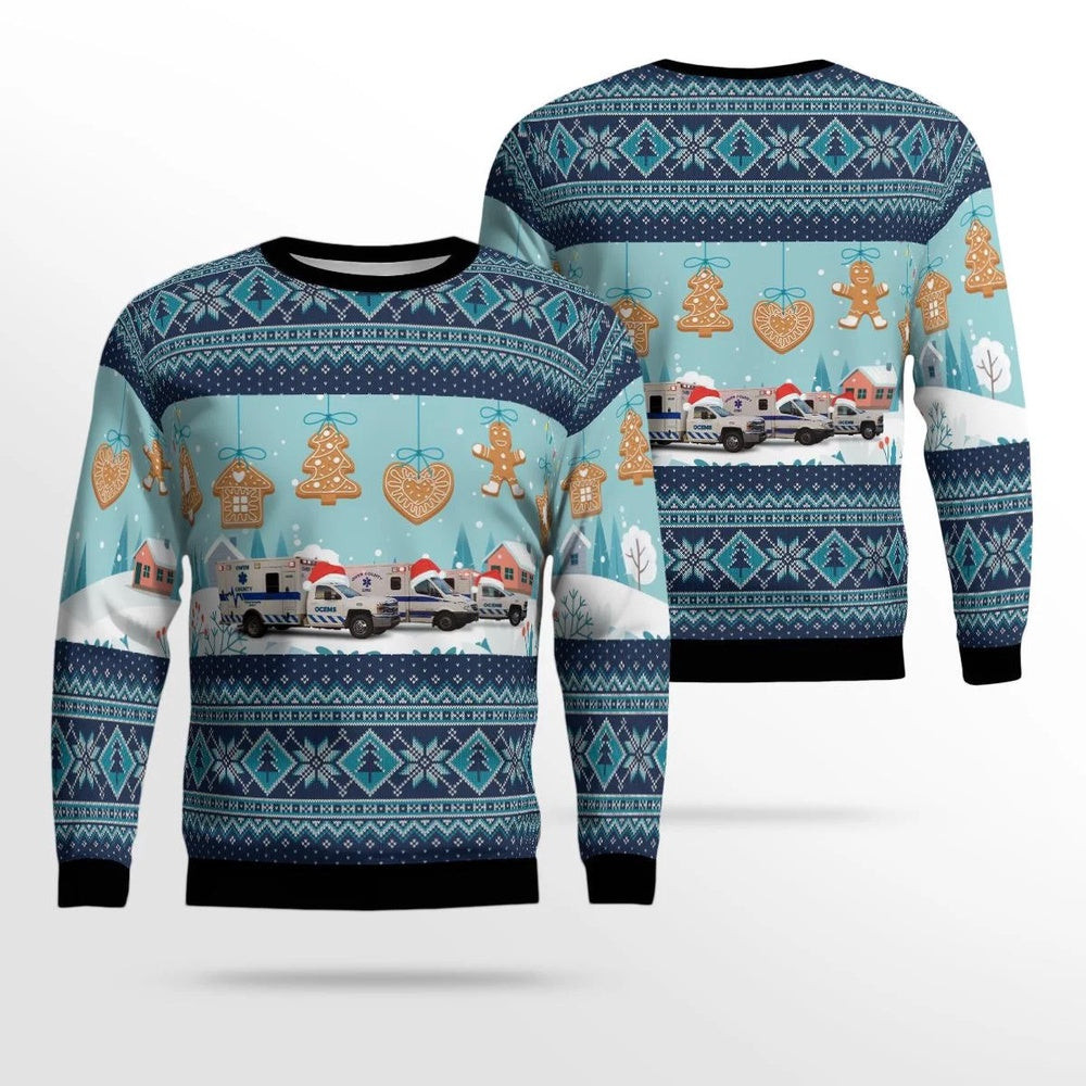 Owen County EMS Owenton Kentucky Christmas AOP Ugly Sweater Christmas Unisex Sweaters Gift For Christmas