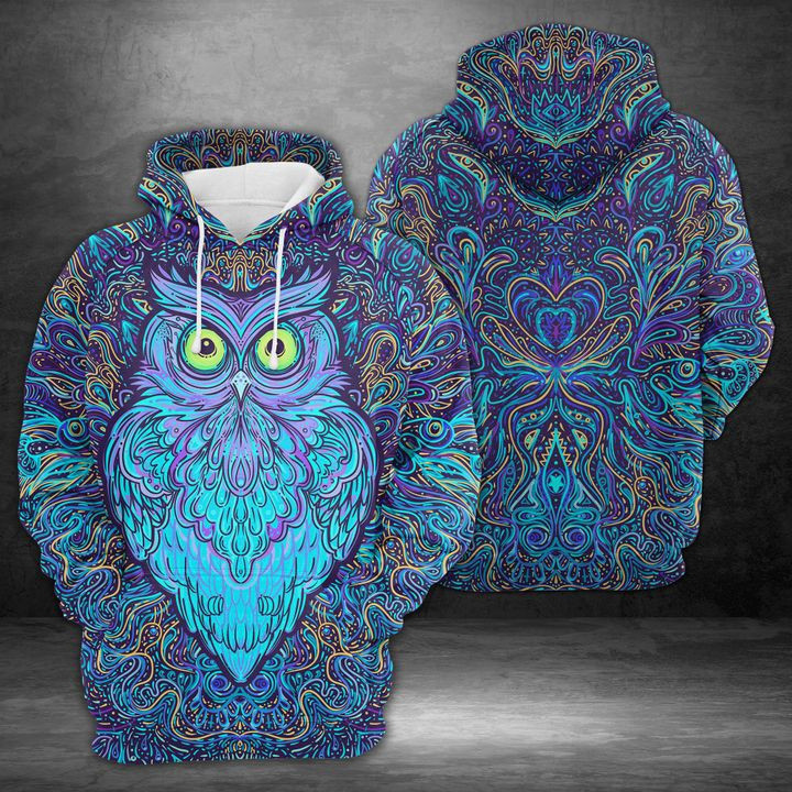 Owl 3D All Over Print Hoodie, Zip Hoodie