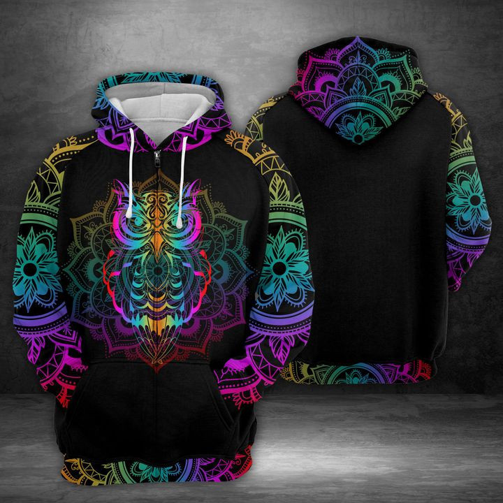 Owl 3D All Over Print Hoodie, Zip Hoodie