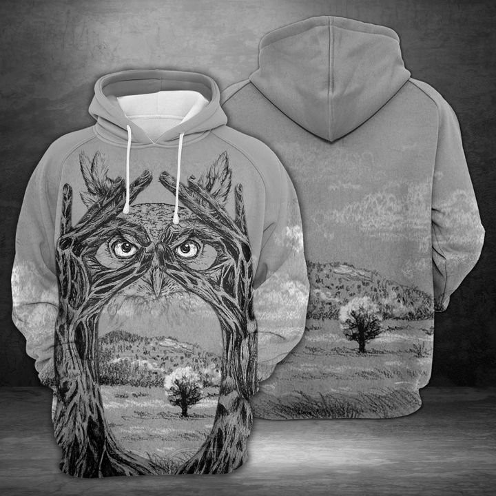 Owl 3D All Over Print Hoodie, Zip Hoodie