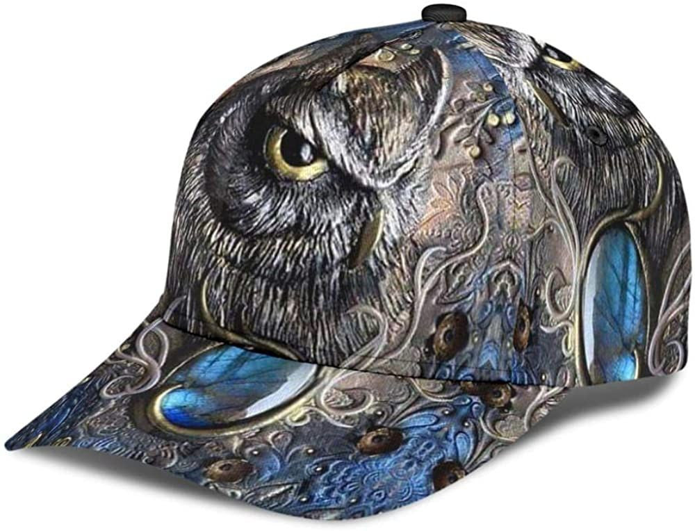 Owl Beautiful Pattern 3D Printed Unisex Hat Classic Cap, Baseball Cap Trucker Hats Custom Hats Gifts For Men & Women