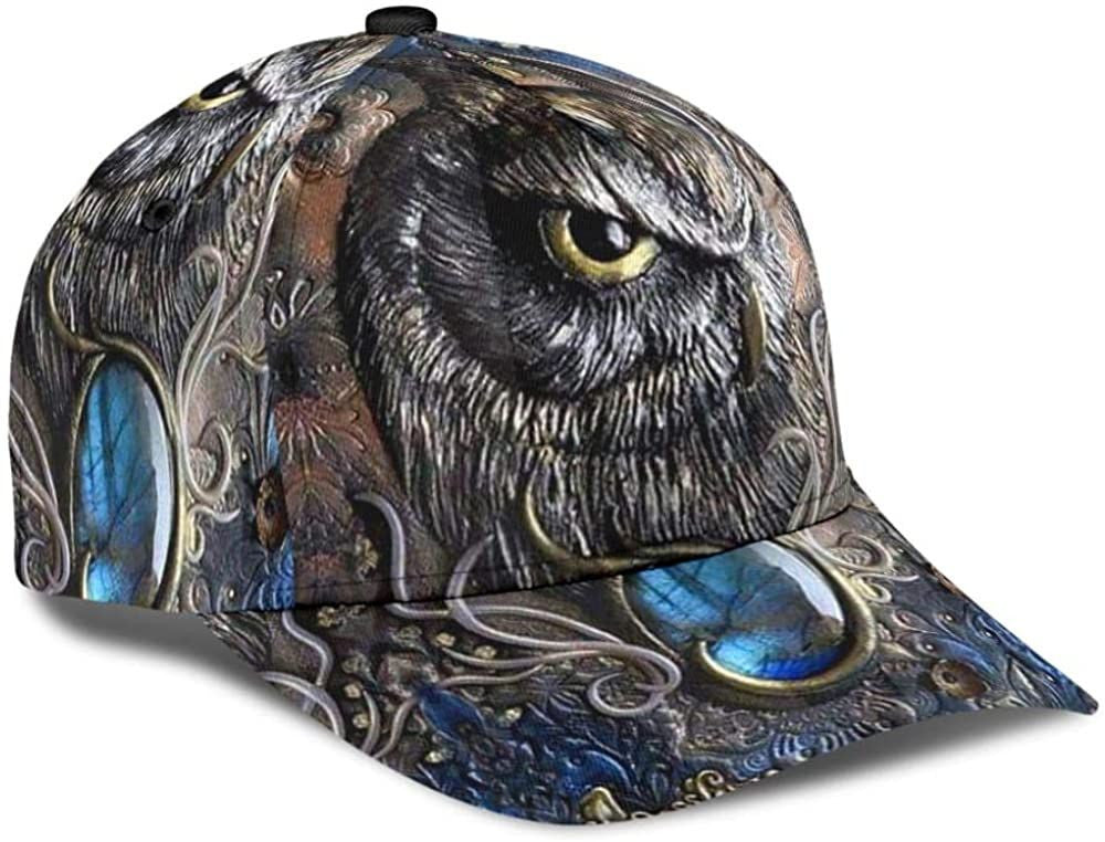 Owl Beautiful Pattern 3D Printed Unisex Hat Classic Cap, Baseball Cap Trucker Hats Custom Hats Gifts For Men & Women