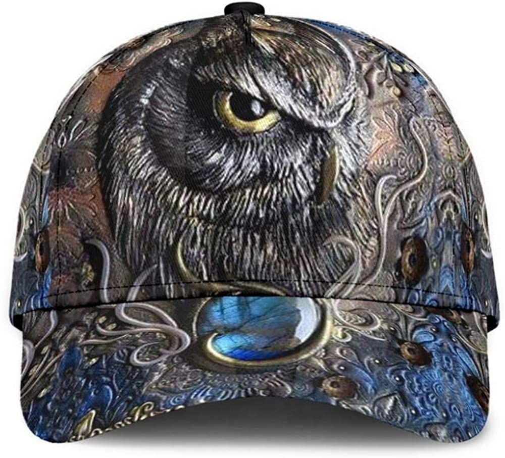 Owl Beautiful Pattern 3D Printed Unisex Hat Classic Cap, Baseball Cap Trucker Hats Custom Hats Gifts For Men & Women
