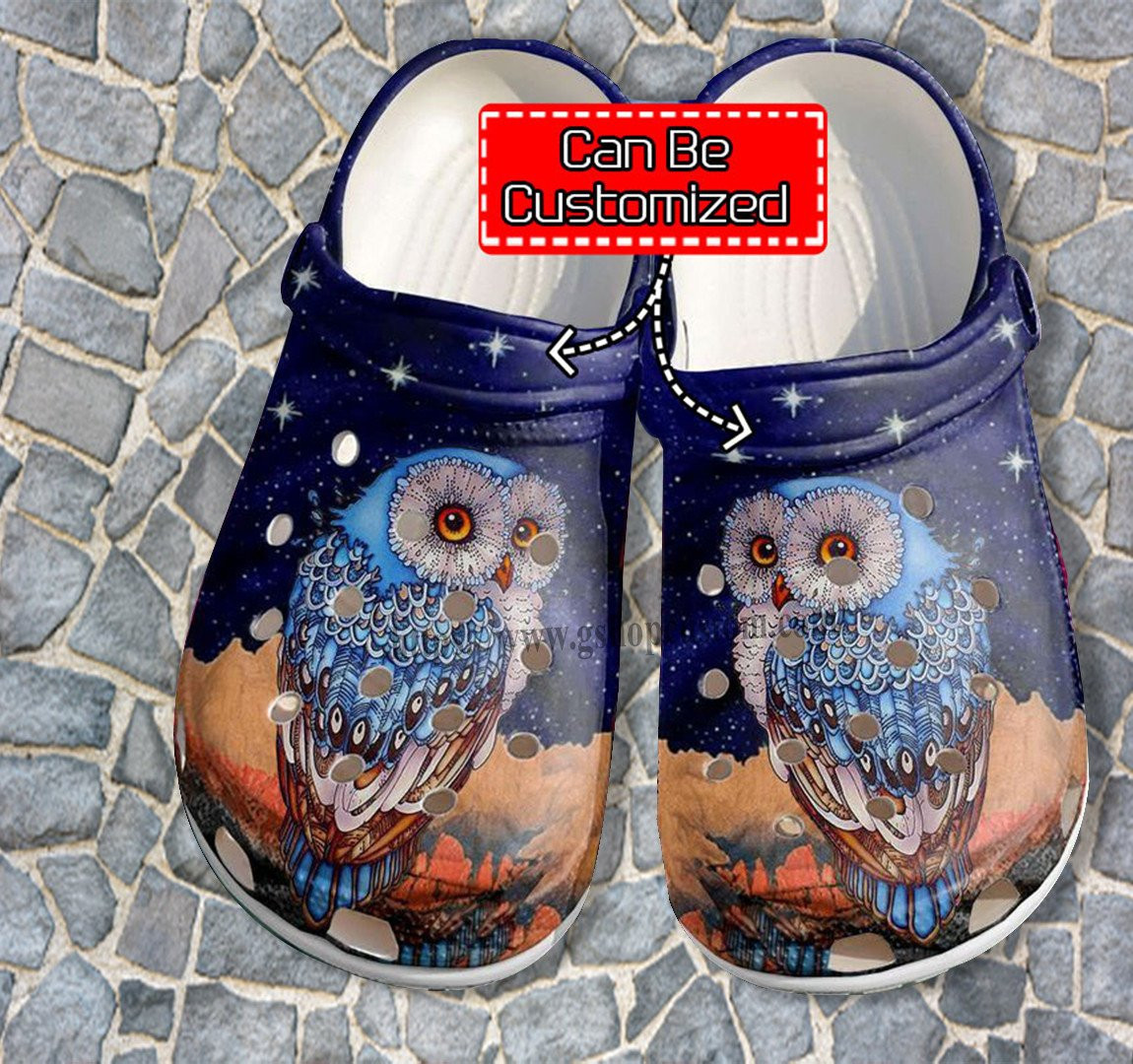 Owl Boho Mystery Vintage Shoes Gift Son Daughter- Owl Worm Book Lover Shoes Croc Clogs Customize