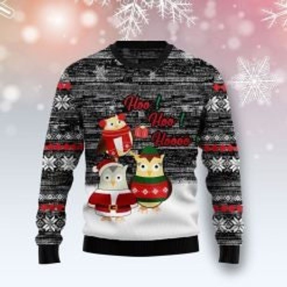 Owl Family Hoo Hoo Hoooo Ugly Sweater