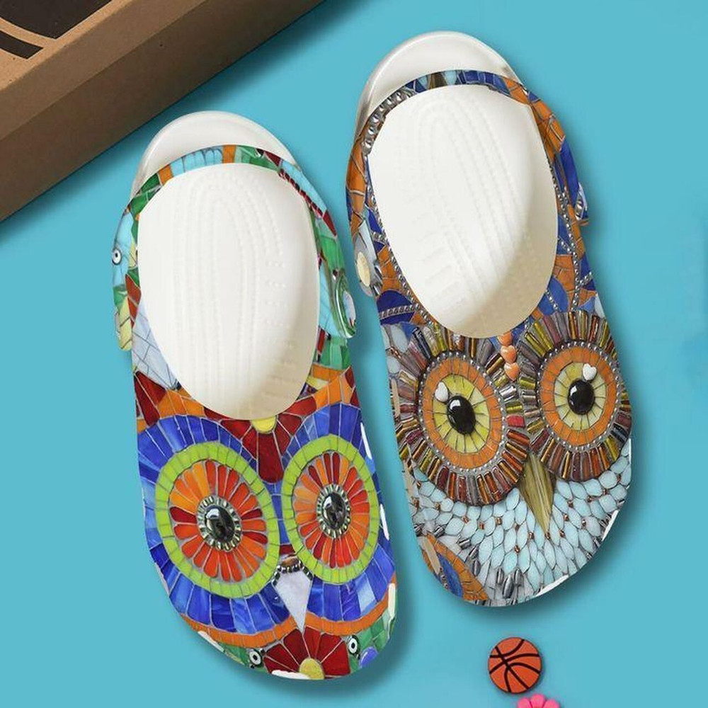 Owl Glass Personalized 102 Gift For Lover Rubber clog Shoes Comfy Footwear