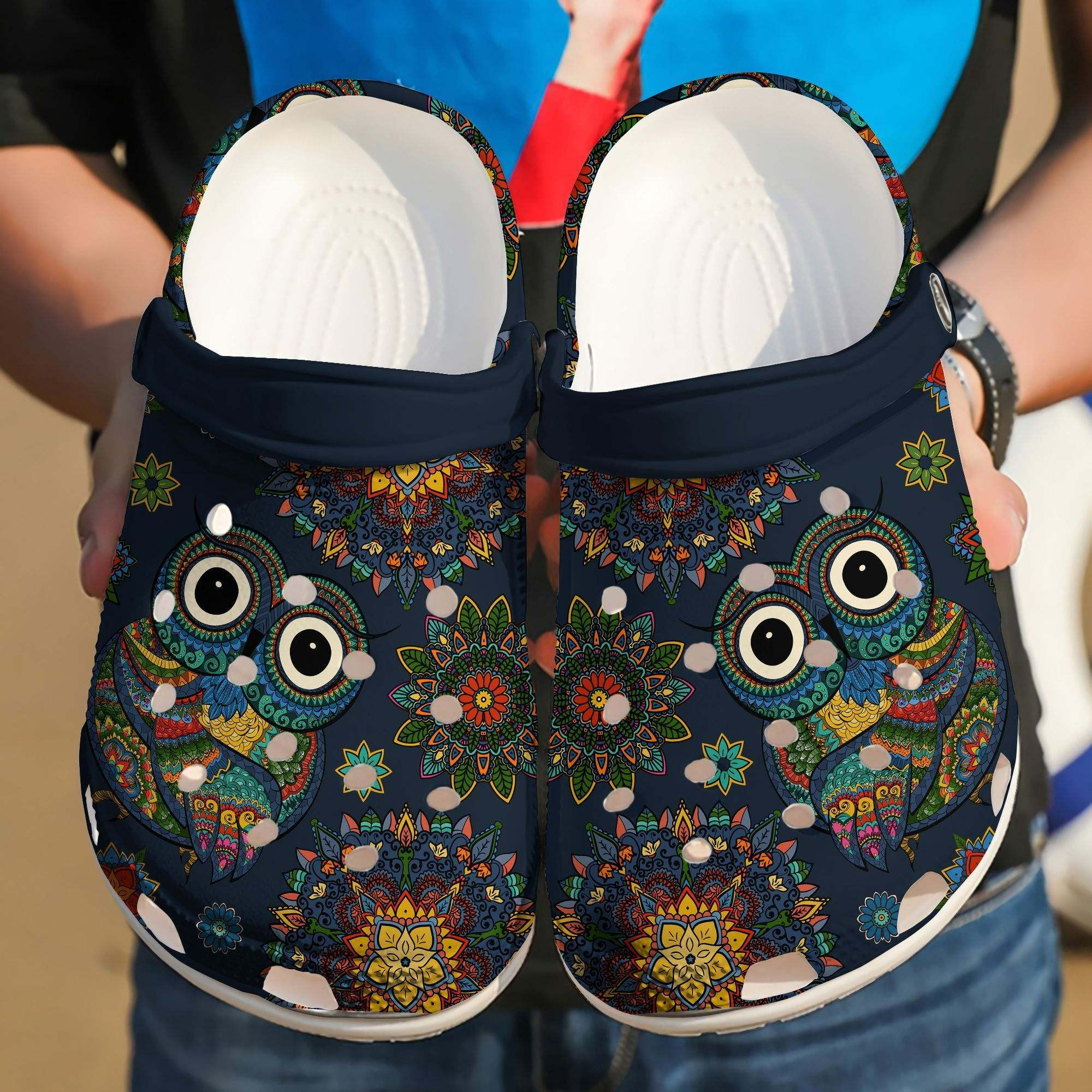 Owl Hippie Croc Shoes - Animal Hippie Shoes Crocbland Clog Gifts For Man Woman
