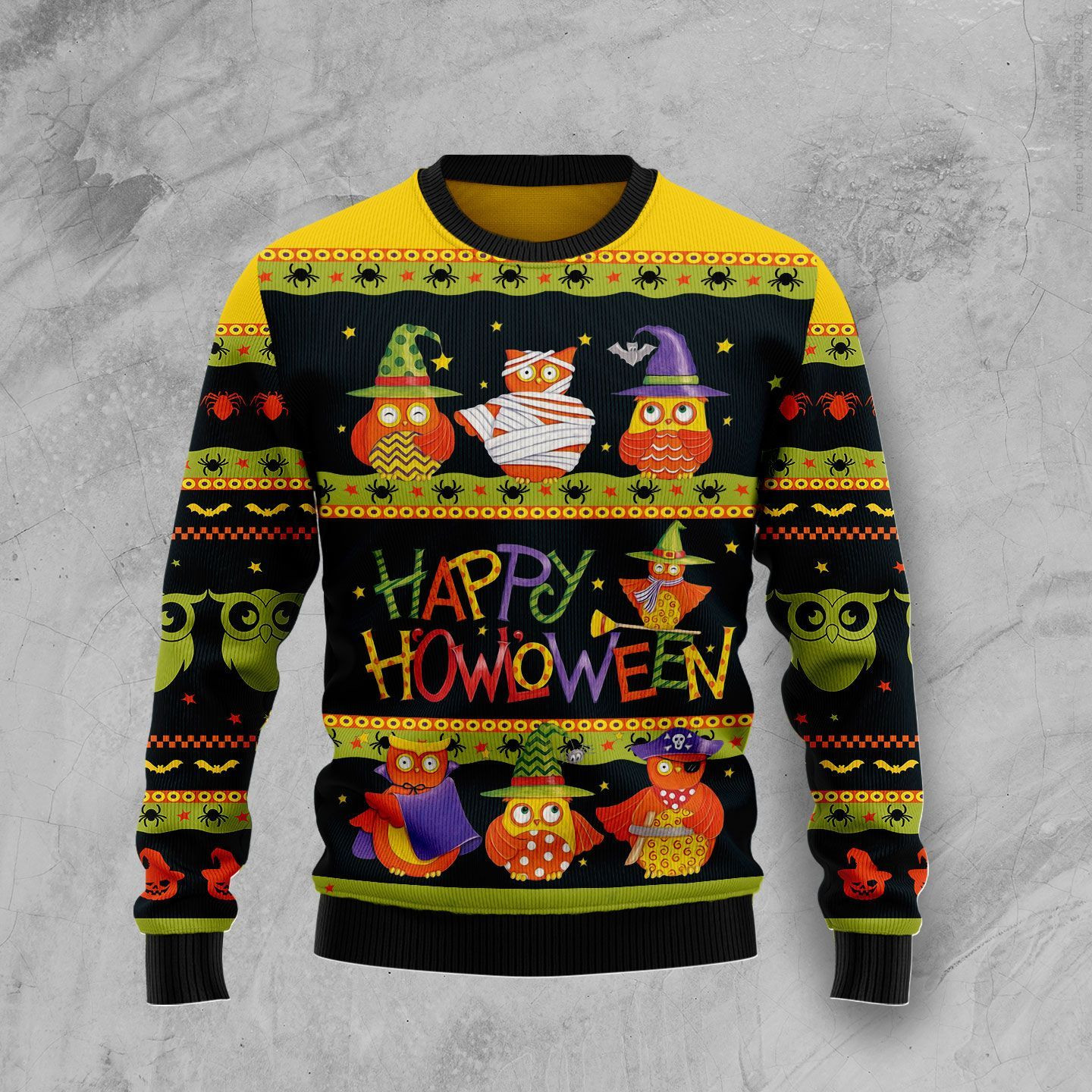 Owl Howloween For Unisex Ugly Christmas Sweater Adult 3D Funny Matching for family