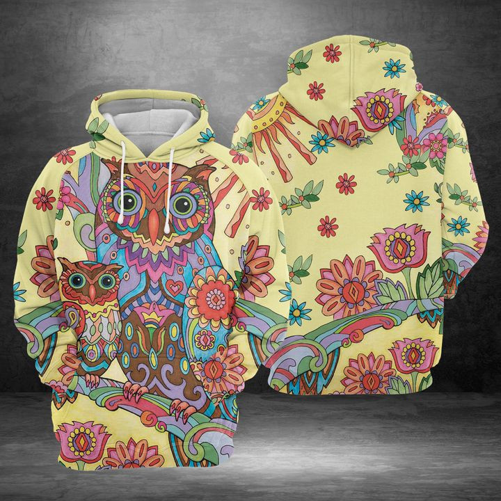 Owl Mom And Baby 3D All Over Print Hoodie, Zip Hoodie