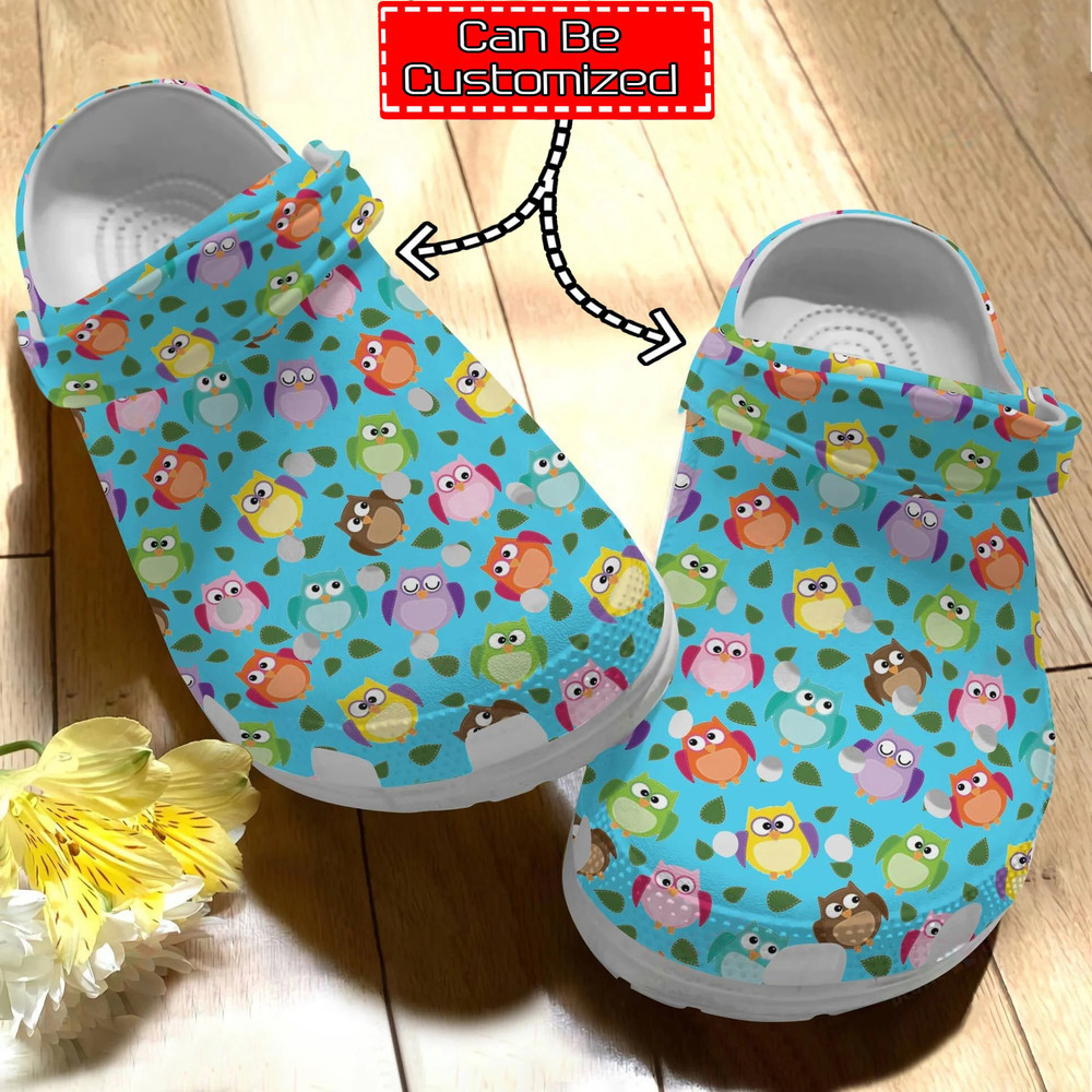 Owl - Personalized Cute Owl Pattern Clog Shoes For Men And Women