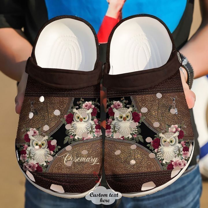 Owl Personalized Leather Classic Clogs Shoes