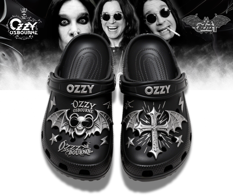Ozzy Osbourne Music Crocs Crocband Clogs Shoes Comfortable For Men Women and Kids