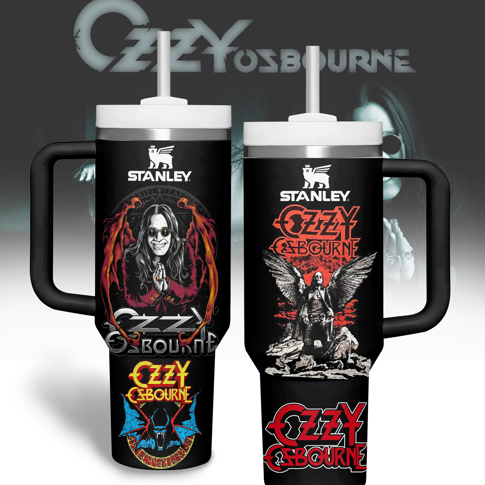 Ozzy Osbourne Music Custom Stanley Cup 40 oz 30 oz Tumbler With HandleTVC2301337