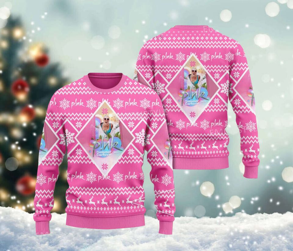 P!nk Summer Carnival 2023 Ugly Sweater, Trustfall Album Sweater