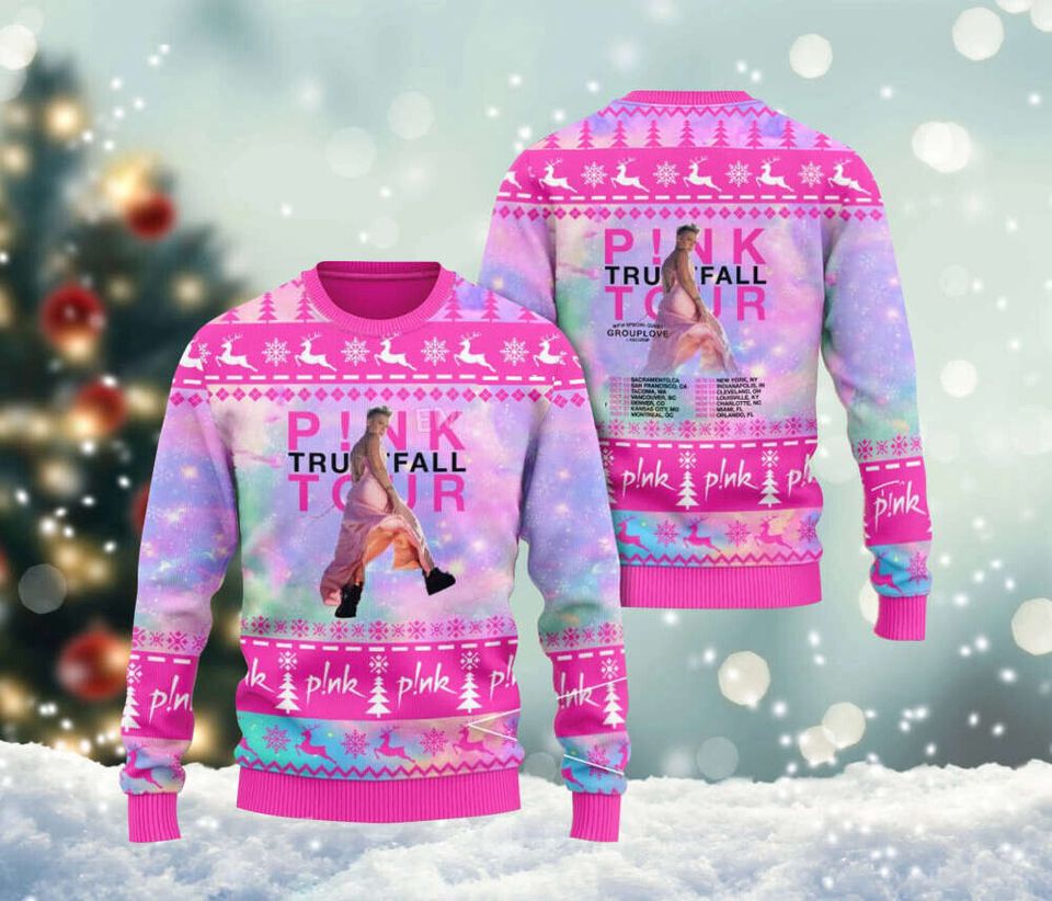 P!nk Summer Carnival 2023 Ugly Sweater, Trustfall Album Sweater