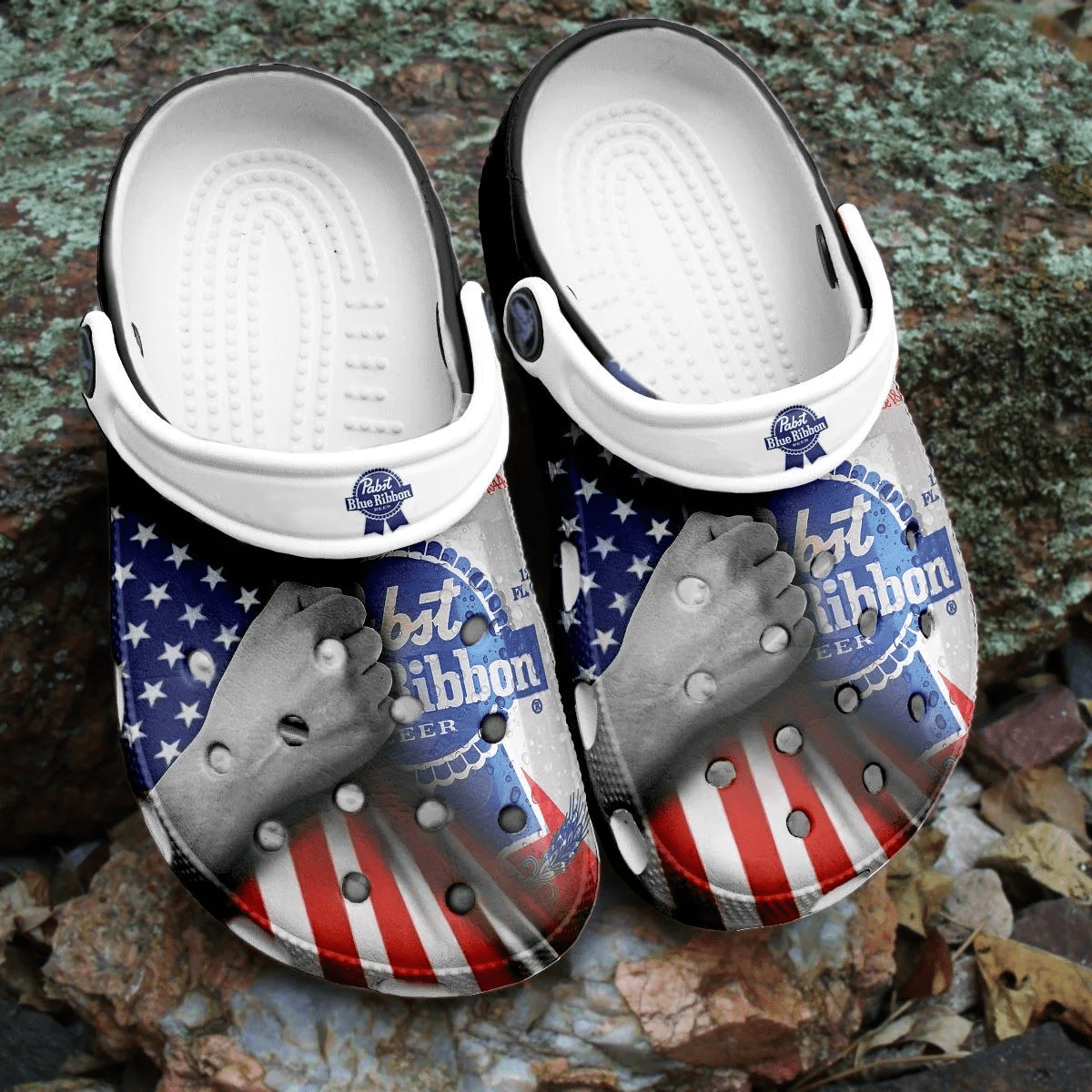 Pabst Blue Ribbon Beer Adults Crocband Crocs Comfortable Shoes Clogs For Men Women