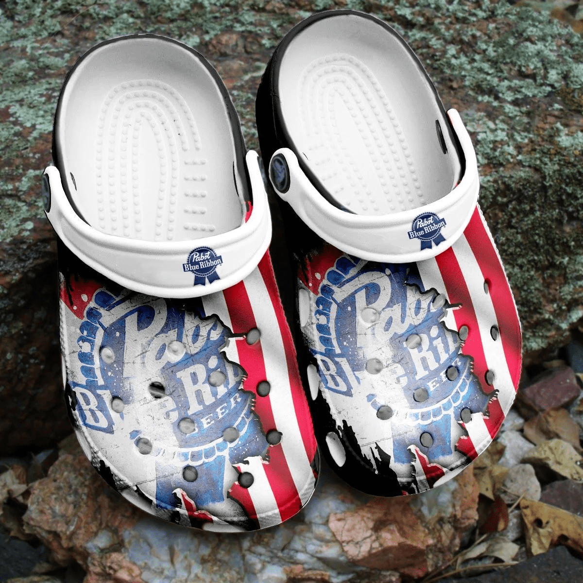 Pabst Blue Ribbon Beer Crocs Shoes Crocband Clogs Comfortable For Men Women