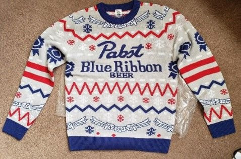 Pabst Blue Ribbon Ugly Christmas Sweater Adult 3D Funny Matching for family