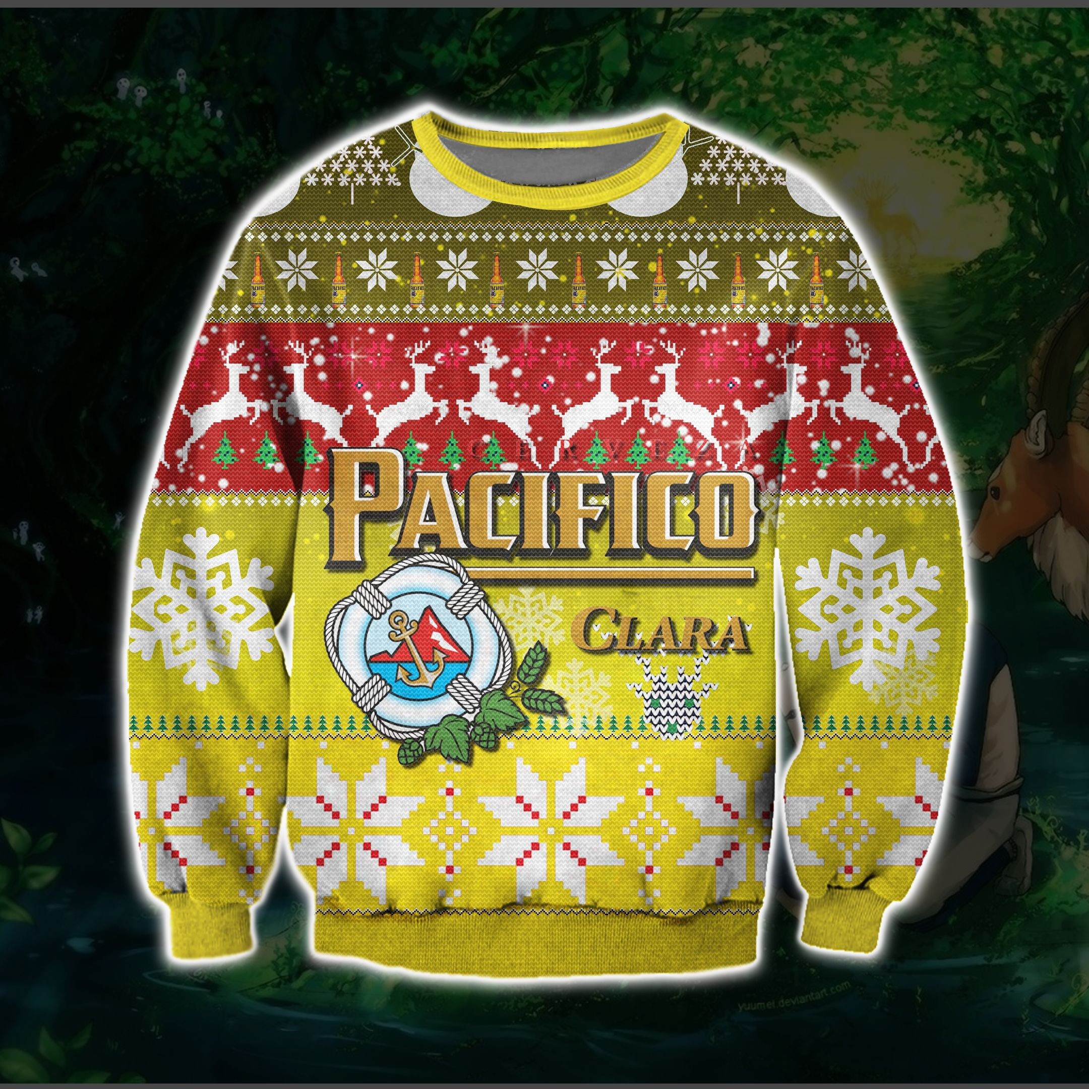 Pacifico Clara Knitting Pattern 3D Print Ugly Christmas Sweater Adult 3D Funny Matching for family