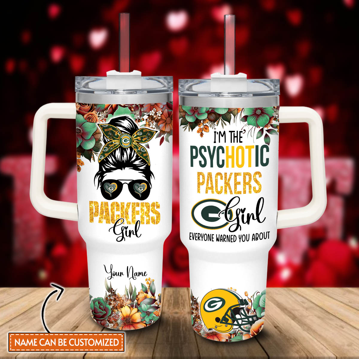 Packers Girl Green Bay Packers NFL Custom Stanley Cup 40 oz 30 oz Tumbler With HandleTVC2301808