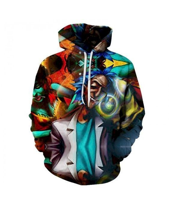 Painting Hoody Rick And Morty 3D All Over Print Hoodie, Zip Hoodie
