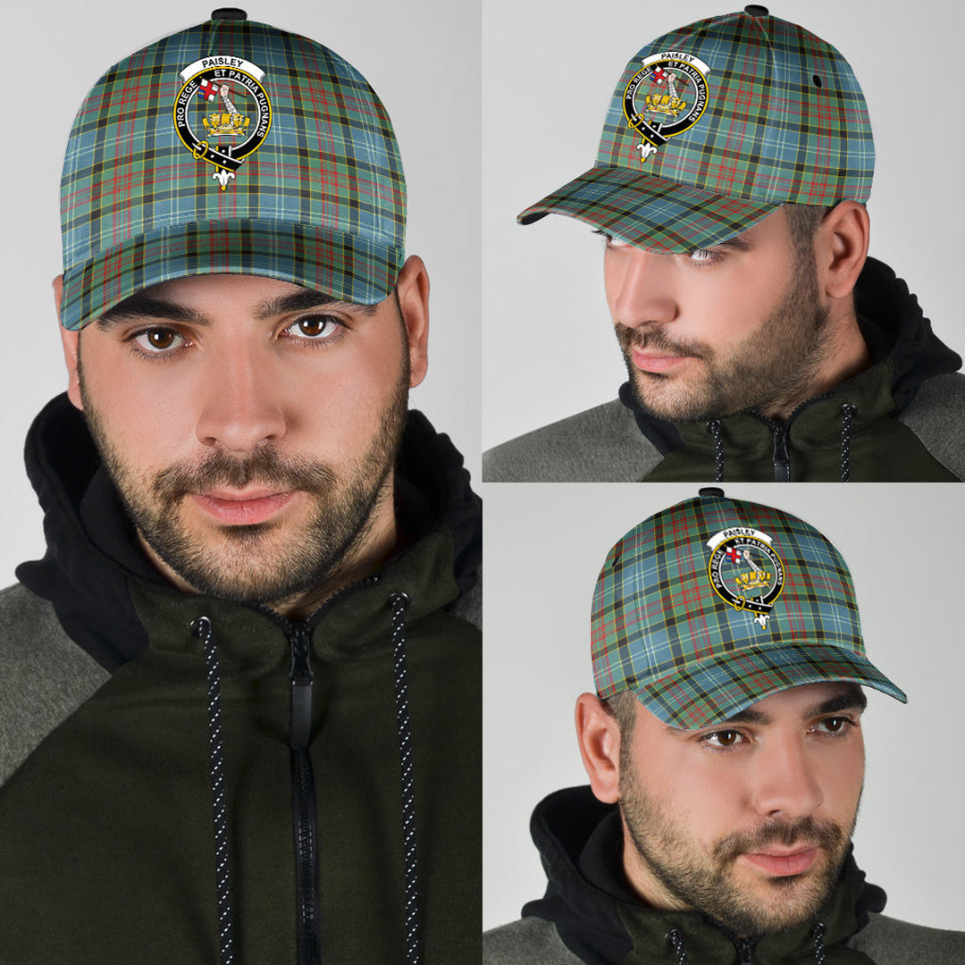 Paisley District Tartan Baseball Cap, Tartan Plaid Cap with Family Crest K23 Trucker Hats Custom Hats Gifts For Men & Women