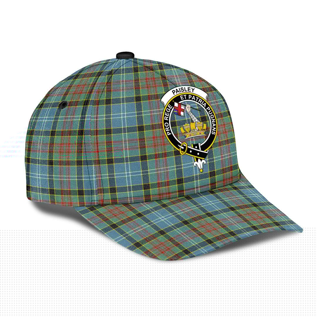 Paisley District Tartan Baseball Cap, Tartan Plaid Cap with Family Crest K23 Trucker Hats Custom Hats Gifts For Men & Women
