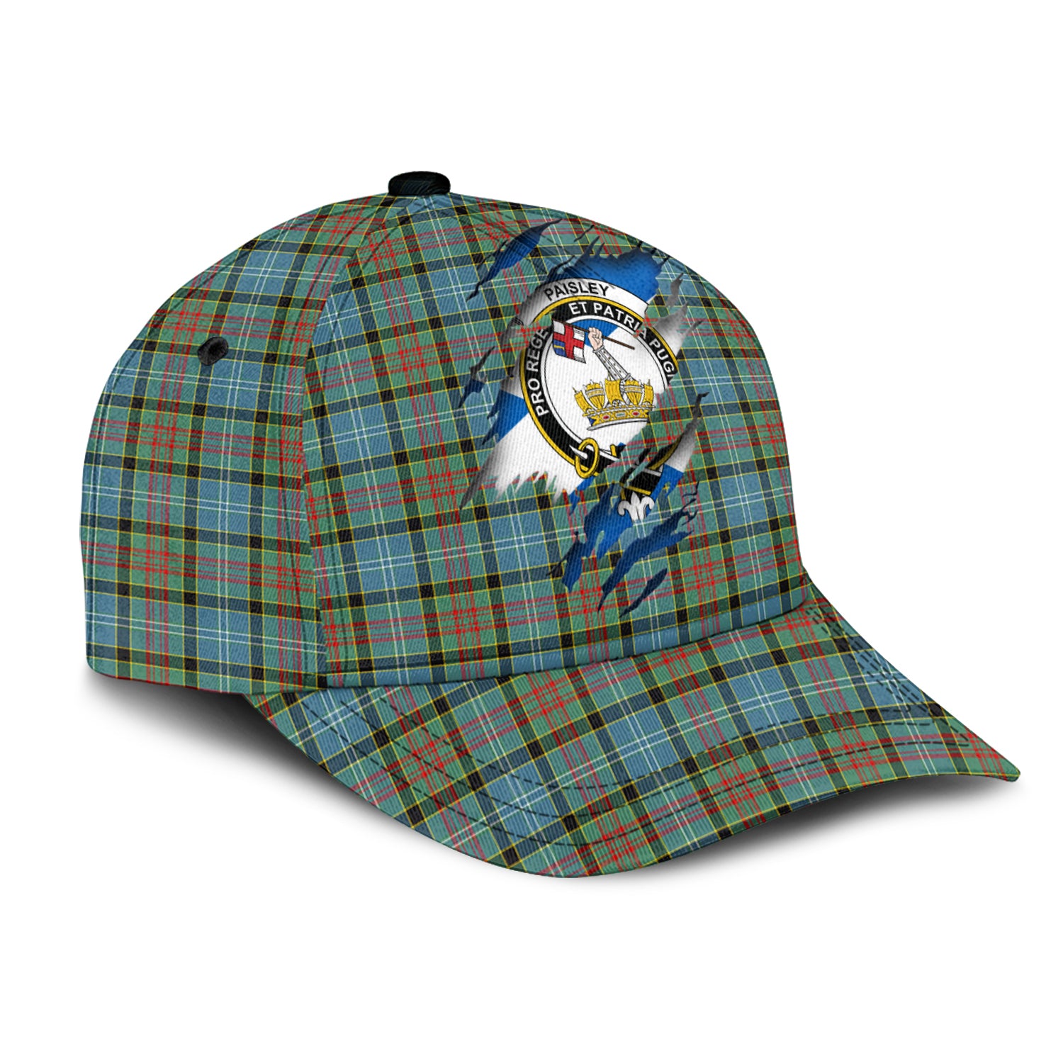 Paisley Tartan Plaid Cap, Family Crest In Me Style Tartan Baseball Cap TS23 Trucker Hats Custom Hats Gifts For Men & Women