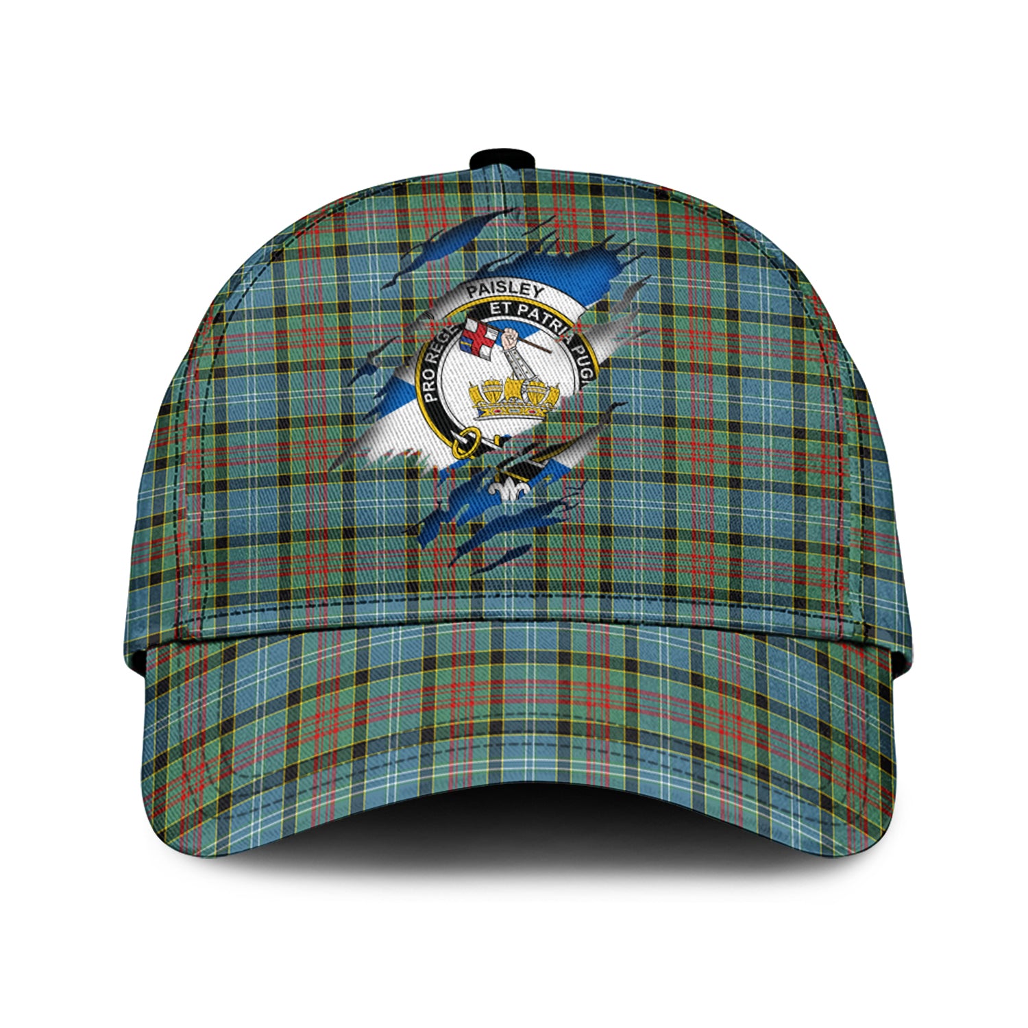 Paisley Tartan Plaid Cap, Family Crest In Me Style Tartan Baseball Cap TS23 Trucker Hats Custom Hats Gifts For Men & Women