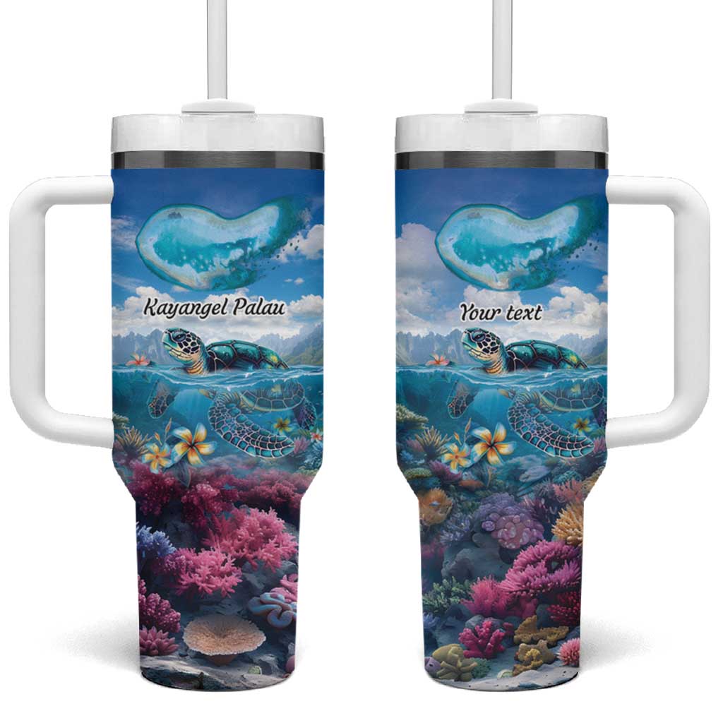 Palau Kayangel Atoll Turtle With Coral Reef Under Water Custom Stanley Cup 40 oz 30 oz Tumbler With HandleTVC2301357