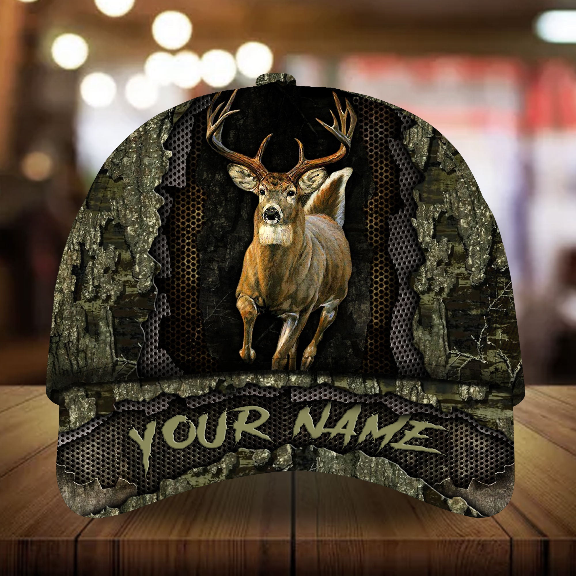 Paloto Gurieli Deer Hunting Hats 3D Multicolored Camo Personalized Trucker Hats Custom Hats Gifts For Men & Women
