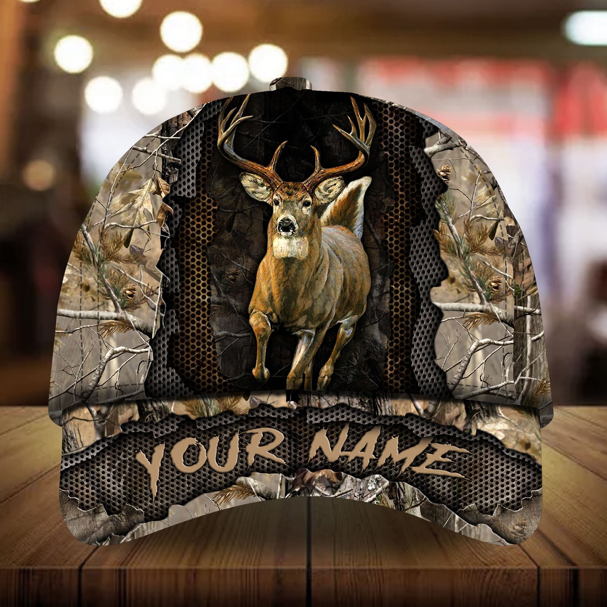 Paloto Gurieli Deer Hunting Hats 3D Multicolored Camo Personalized Trucker Hats Custom Hats Gifts For Men & Women