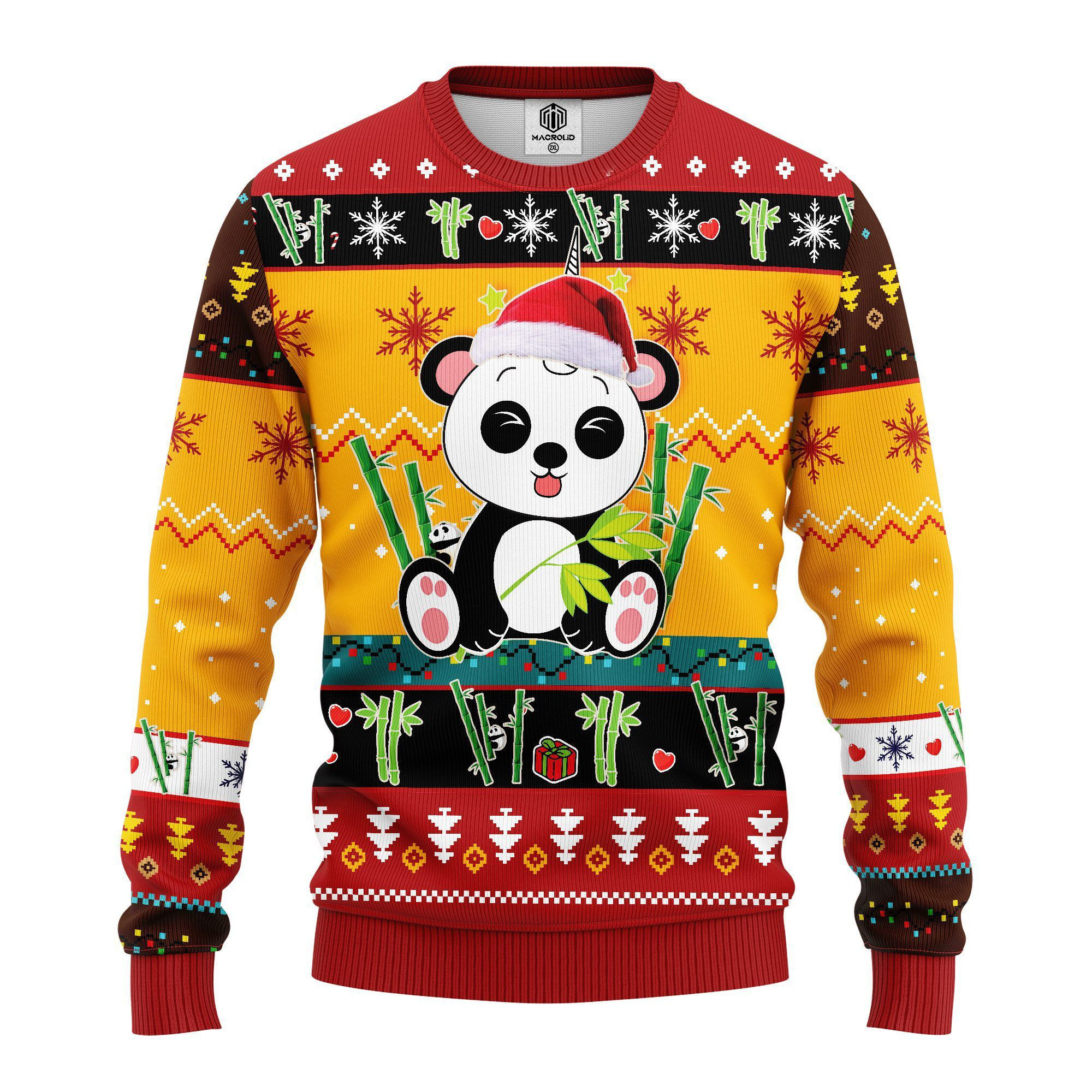 Panda Ugly Christmas Sweater Adult 3D Funny Matching for family