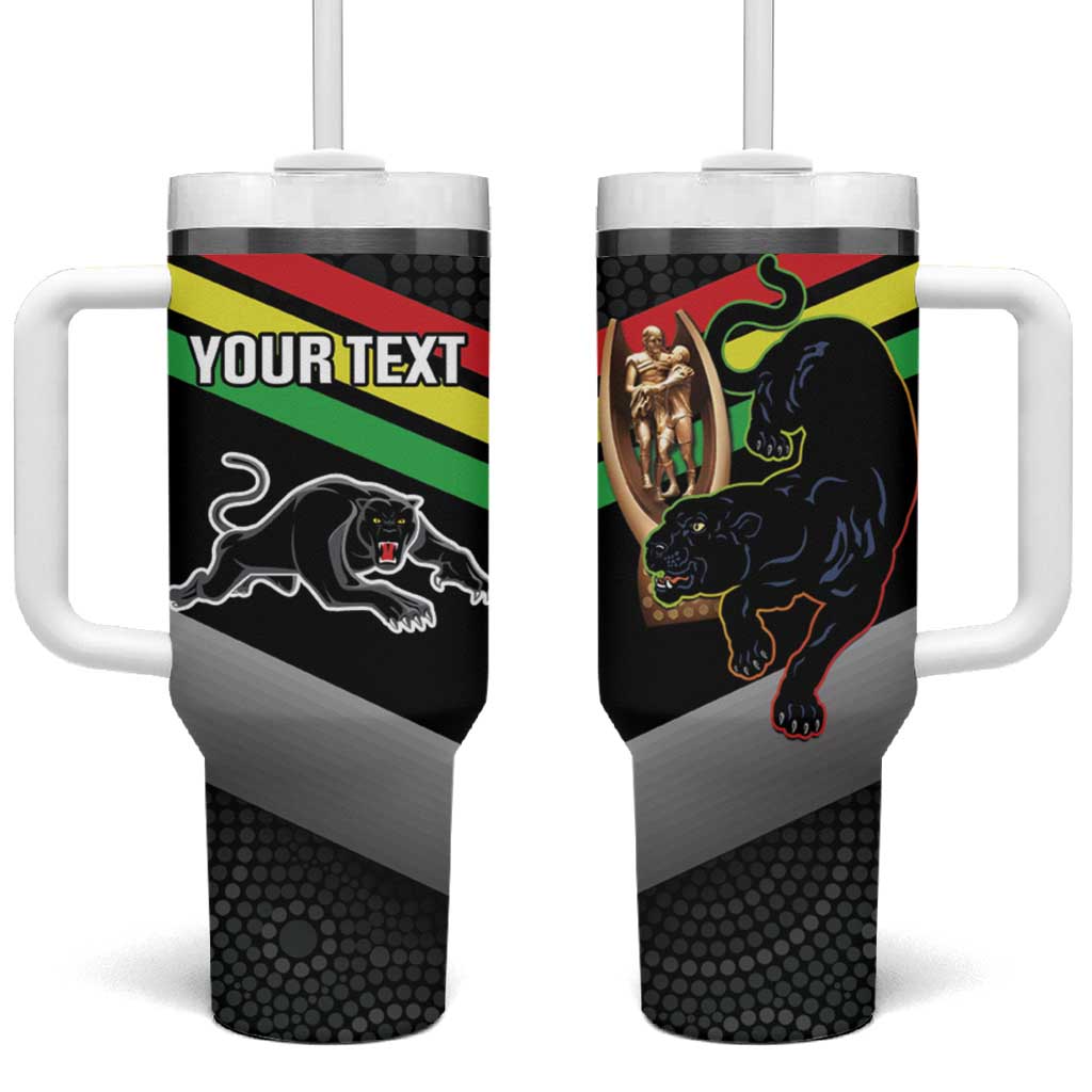Panthers Rugby 2024 Mascot With Trophy Go Champions Aboriginal Art Custom Stanley Cup 40 oz 30 oz Tumbler With HandleTVC2301318 - Image 2