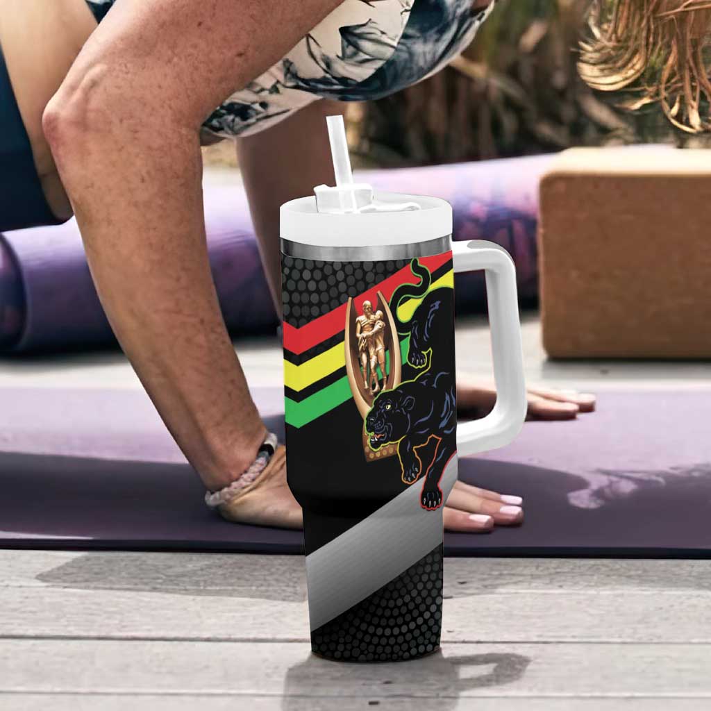 Panthers Rugby 2024 Mascot With Trophy Go Champions Aboriginal Art Custom Stanley Cup 40 oz 30 oz Tumbler With HandleTVC2301318 - Image 6