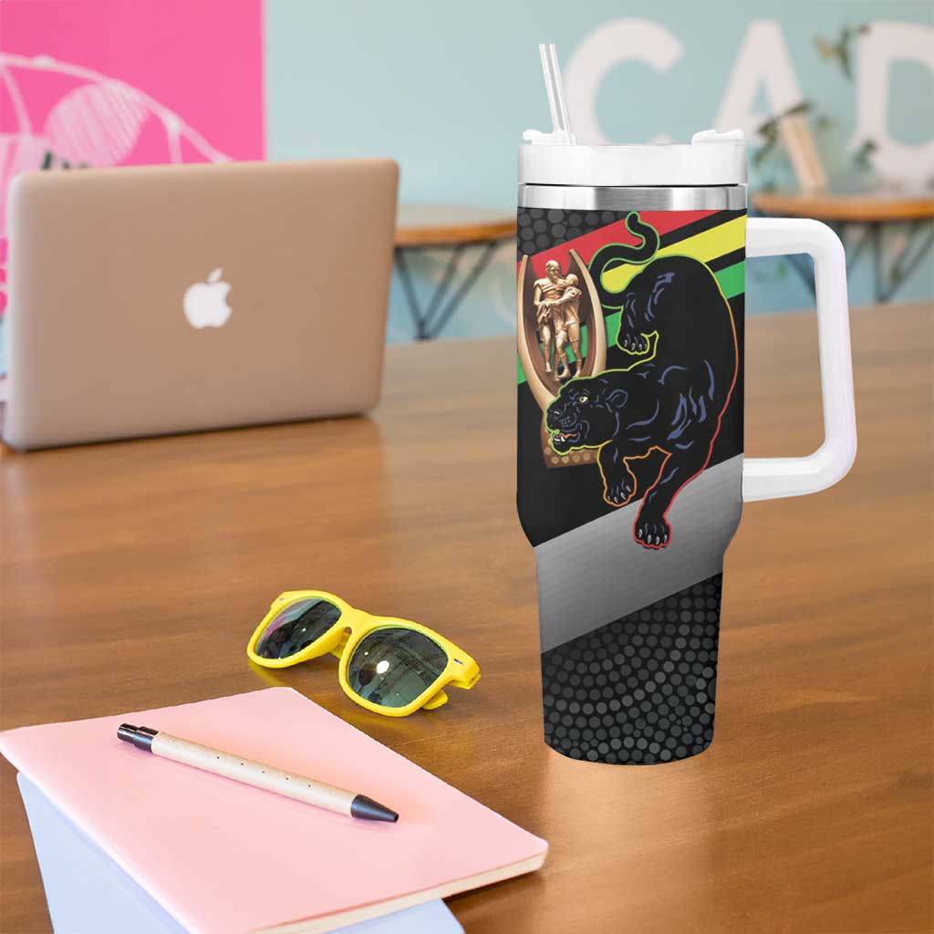 Panthers Rugby 2024 Mascot With Trophy Go Champions Aboriginal Art Custom Stanley Cup 40 oz 30 oz Tumbler With HandleTVC2301318 - Image 5