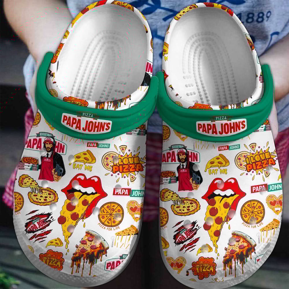 Papa John's Premium Crocs Crocband Clogs Shoes Comfortable For Men Women and Kids