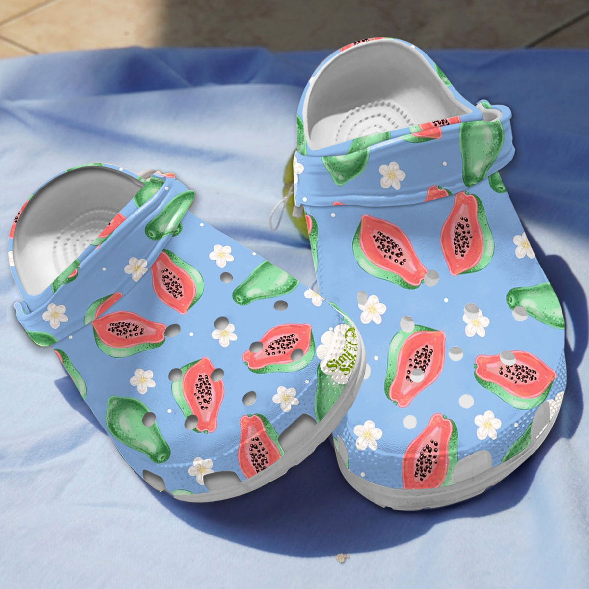 Papaya Fruit Crocs Crocband Clogs Shoes Comfortable For Men Women and Kids